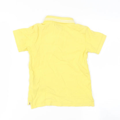 NEXT Boys Yellow  Cotton Basic Polo Size 2 Years Collared