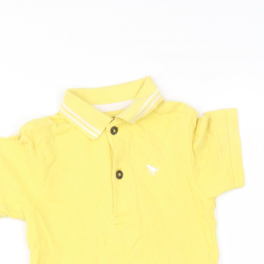 NEXT Boys Yellow  Cotton Basic Polo Size 2 Years Collared