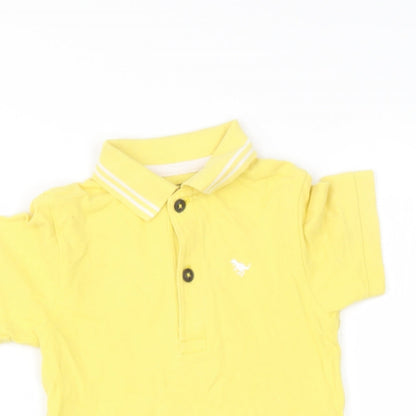 NEXT Boys Yellow  Cotton Basic Polo Size 2 Years Collared