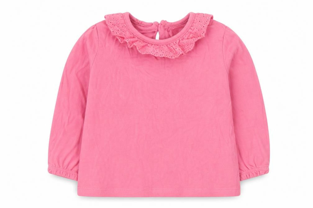 F&F Baby Pink  Cotton Basic T-Shirt Size 9-12 Months Round Neck