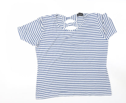 James Lakeland Womens Silver  Viscose  T-Shirt Size M Round Neck