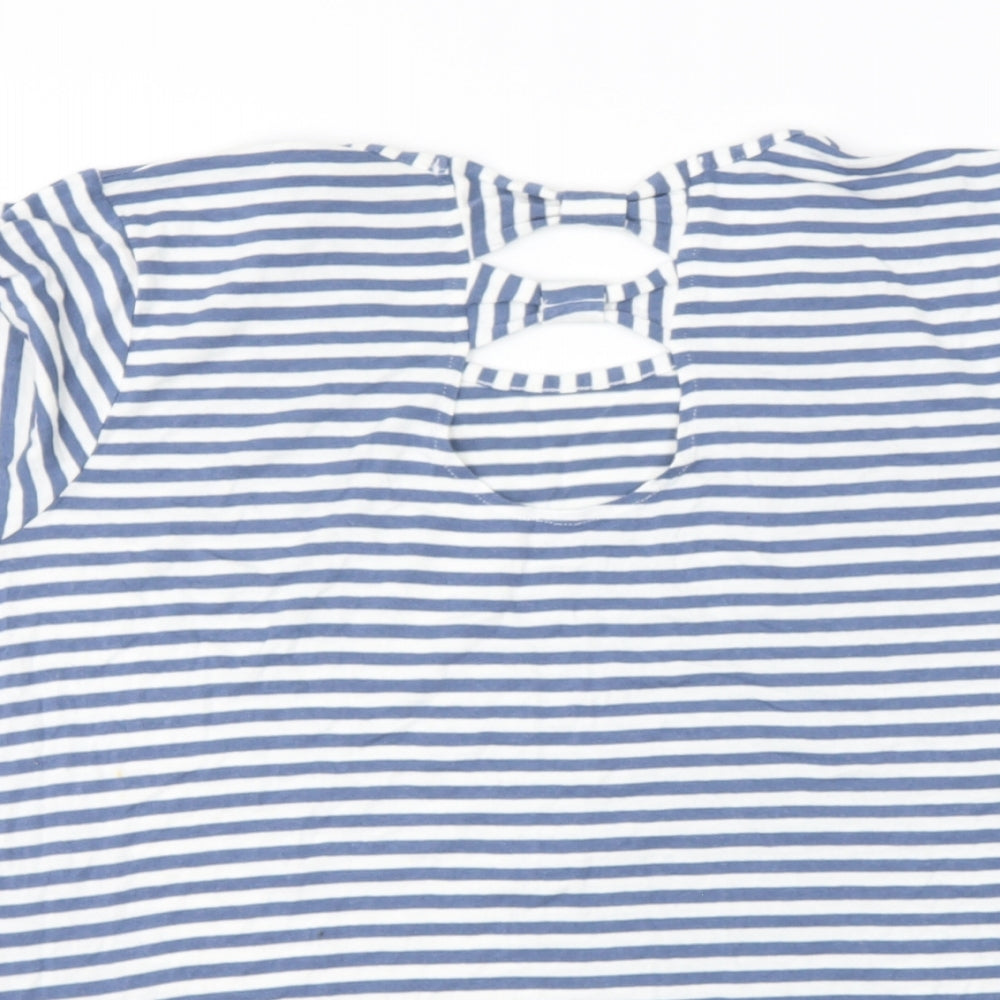 James Lakeland Womens Silver  Viscose  T-Shirt Size M Round Neck