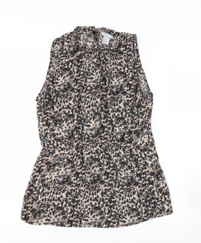 Womens UK Size 8 H&M Black Basic Blouse
