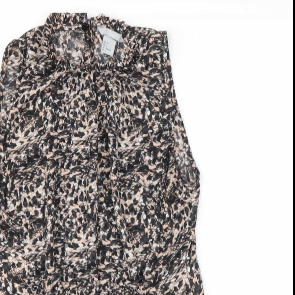 Womens UK Size 8 H&M Black Basic Blouse