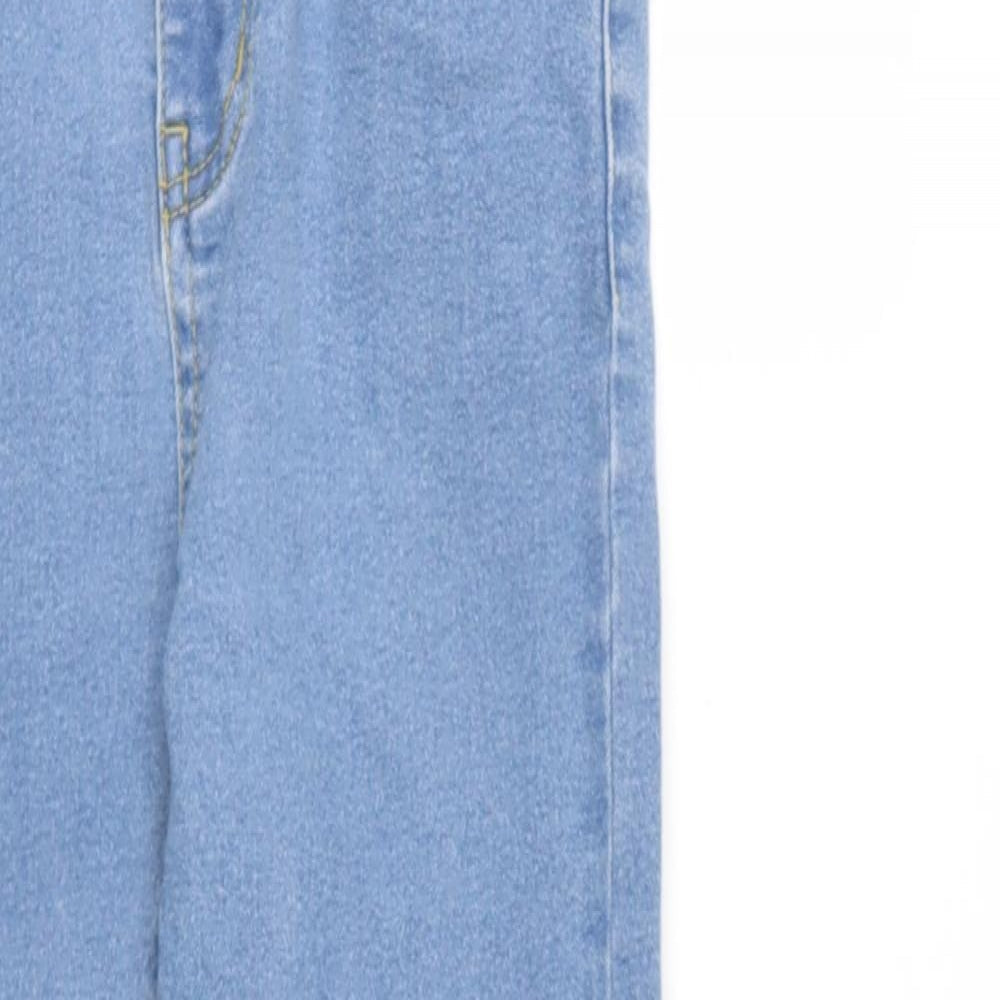 Nasty Gal Womens Blue  Cotton Skinny Jeans Size 8 L25 in Regular  - distressed