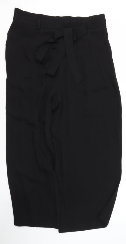F7F Womens Black  Polyester Dress Pants Trousers Size 12 L20.5 in Regular