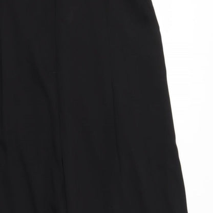 F7F Womens Black  Polyester Dress Pants Trousers Size 12 L20.5 in Regular