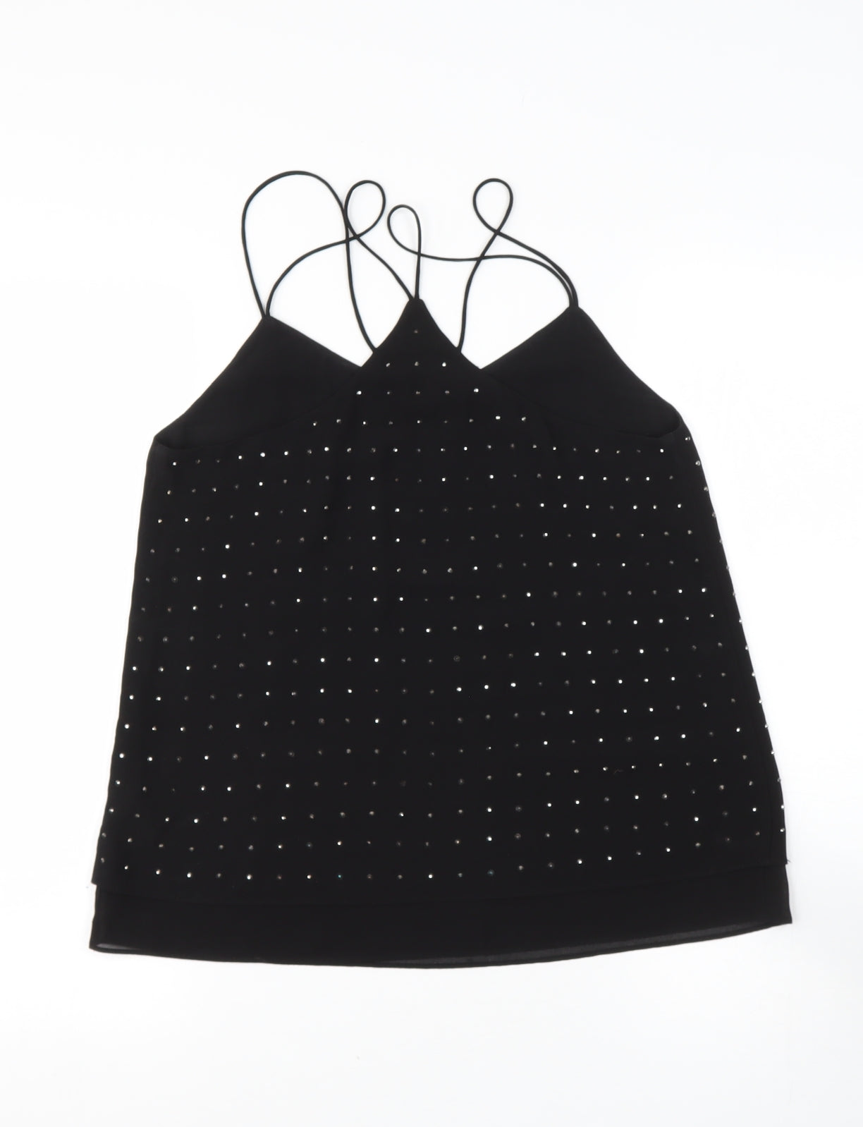 Womens UK Size 6 NEW LOOK Black Camisole Blouse