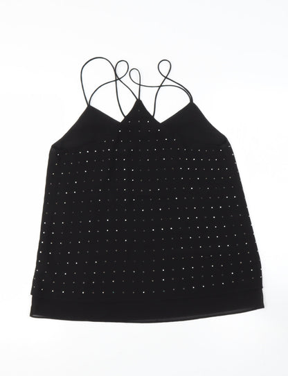 Womens UK Size 6 NEW LOOK Black Camisole Blouse