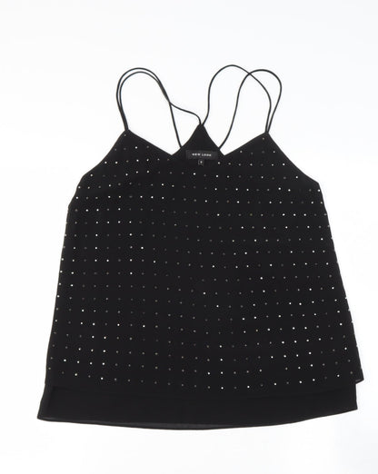 Womens UK Size 6 NEW LOOK Black Camisole Blouse