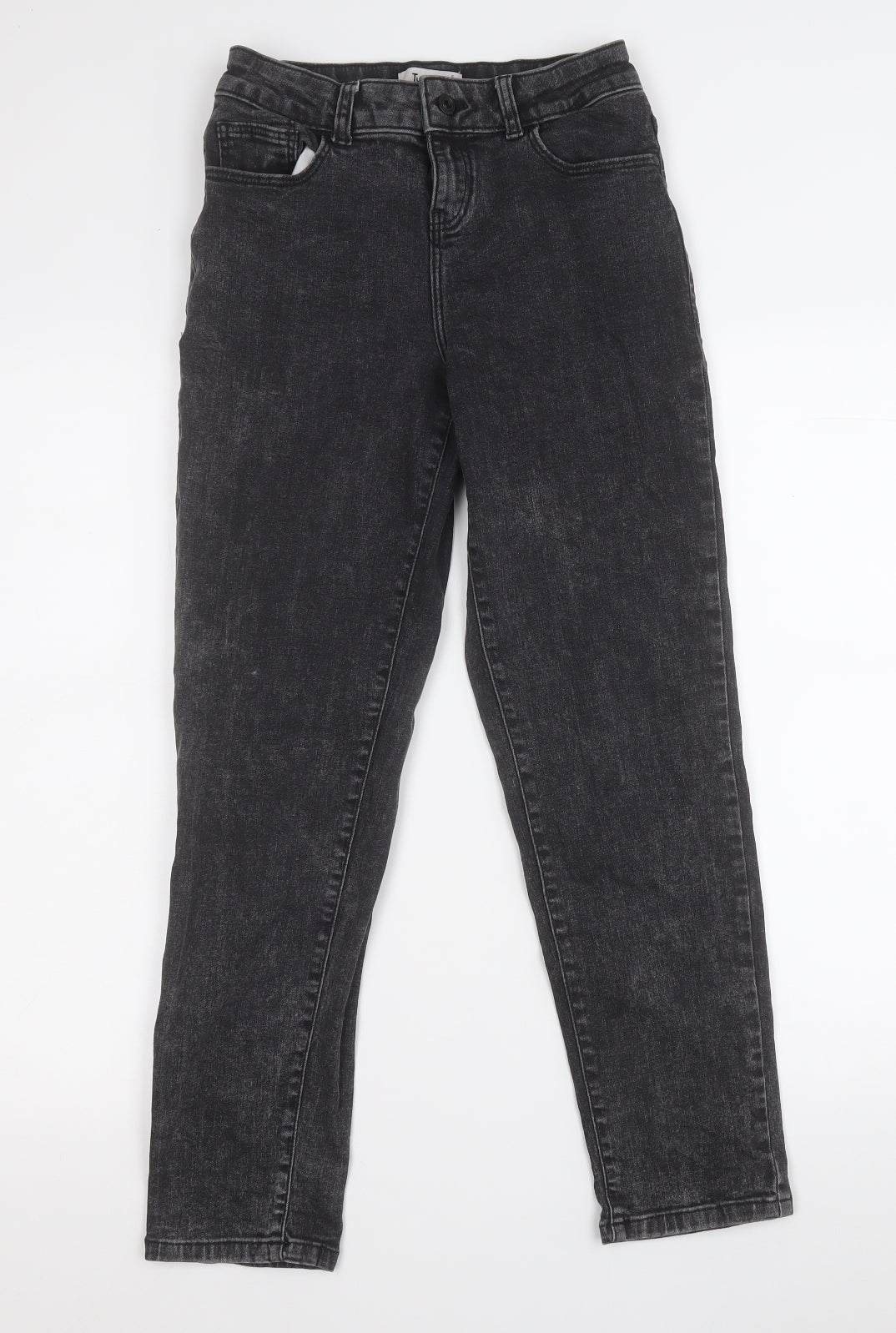 TU Womens Black  Cotton Straight Jeans Size 6 L26 in Regular