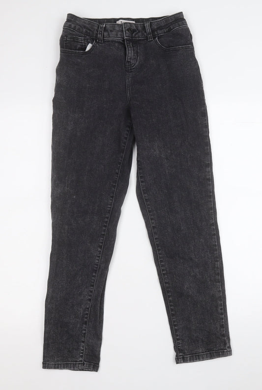 TU Womens Black  Cotton Straight Jeans Size 6 L26 in Regular