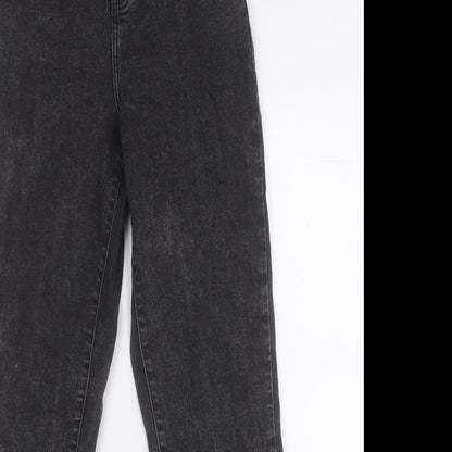 TU Womens Black  Cotton Straight Jeans Size 6 L26 in Regular