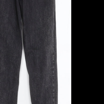 TU Womens Black  Cotton Straight Jeans Size 6 L26 in Regular