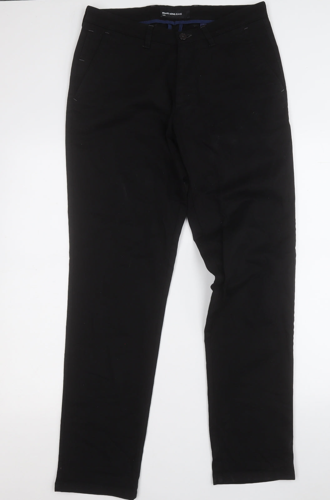ReMUS Uomo Jeans  Womens Black  Cotton Straight Jeans Size 32 L30 in Regular