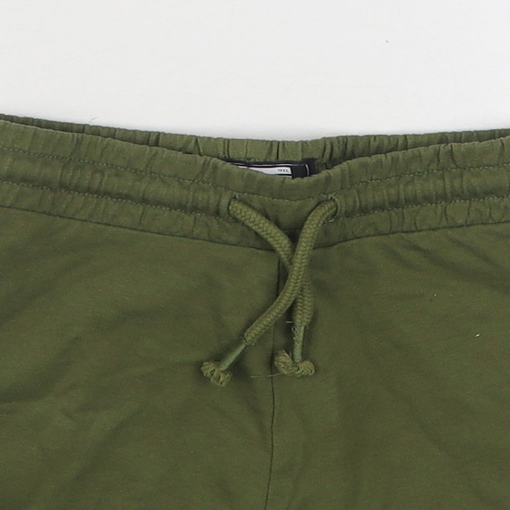 NEXT Boys Green  Cotton Cropped Trousers Size 12-18 Months  Tie
