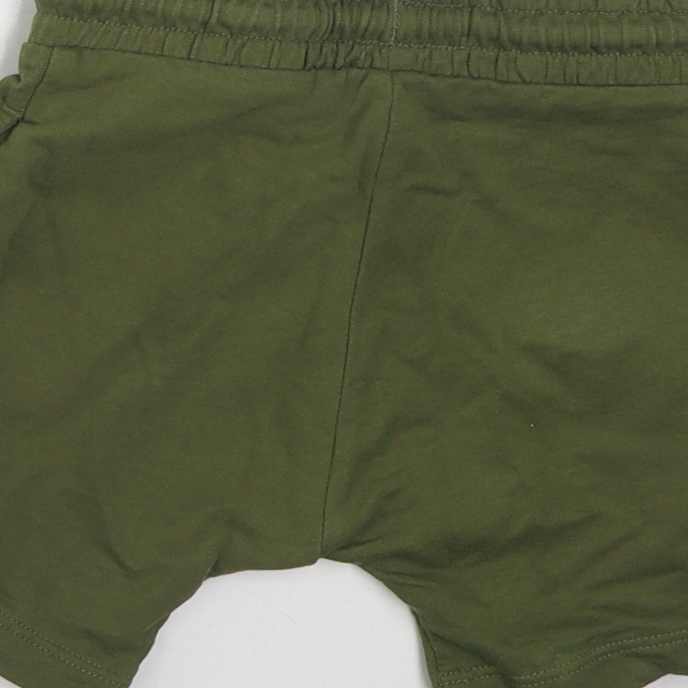 NEXT Boys Green  Cotton Cropped Trousers Size 12-18 Months  Tie