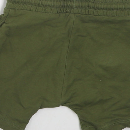 NEXT Boys Green  Cotton Cropped Trousers Size 12-18 Months  Tie