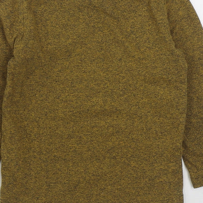 NEXT Boys Yellow  Cotton Basic T-Shirt Size 3 Years Round Neck Pullover