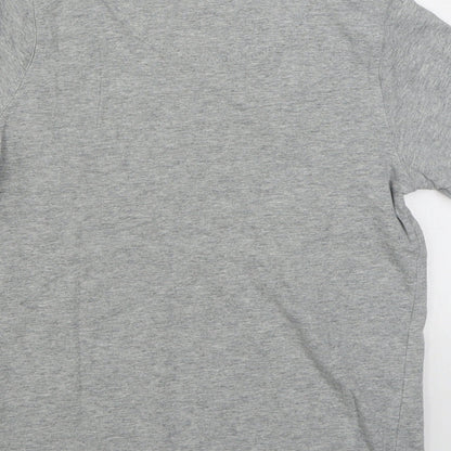 Marks and Spencer Boys Grey  100% Cotton Basic T-Shirt Size 9-10 Years Round Neck Pullover