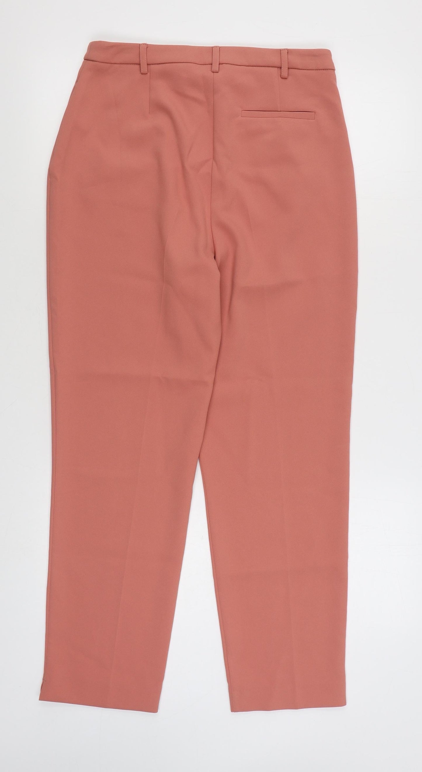 Miss Sefridge Womens Pink  Polyester Trousers  Size 10 L26 in Regular Zip