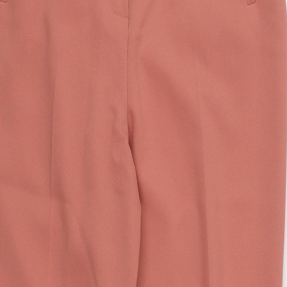 Miss Sefridge Womens Pink  Polyester Trousers  Size 10 L26 in Regular Zip