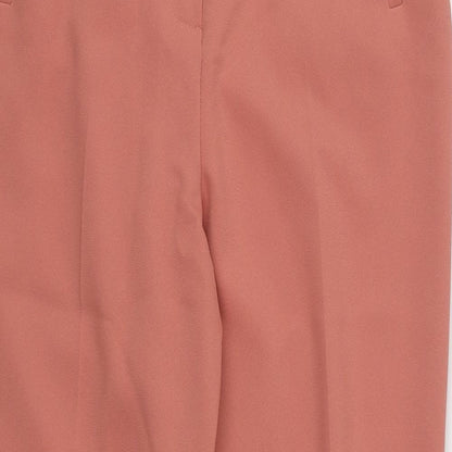 Miss Sefridge Womens Pink  Polyester Trousers  Size 10 L26 in Regular Zip