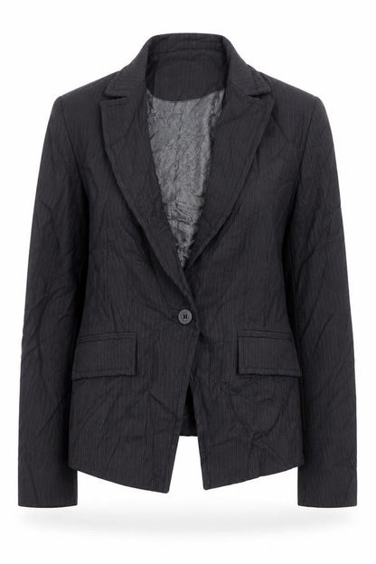 Next Womens Black Striped  Jacket Blazer Size 10  Button