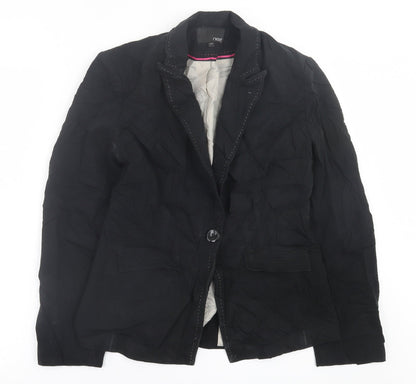 NEXT Womens Black   Jacket Blazer Size 10  Button