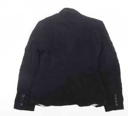 NEXT Womens Black   Jacket Blazer Size 10  Button