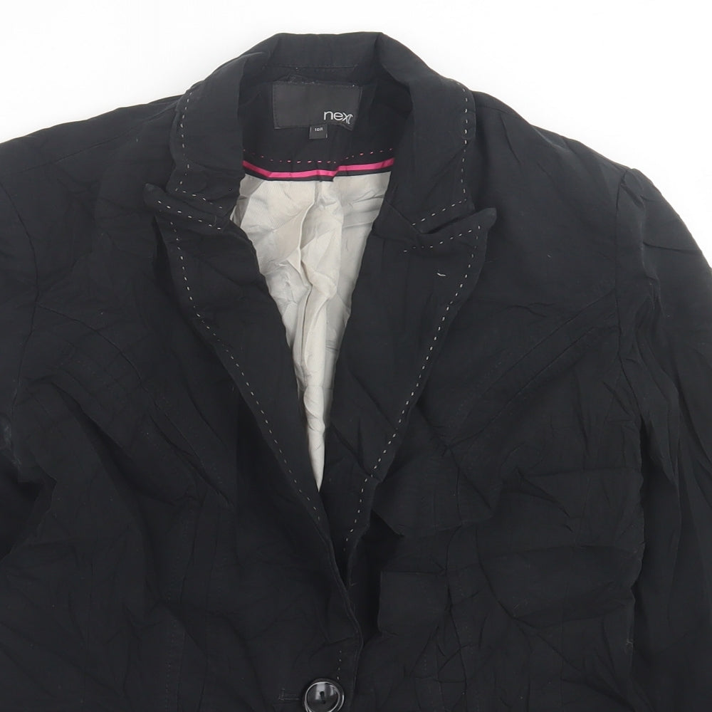 NEXT Womens Black   Jacket Blazer Size 10  Button