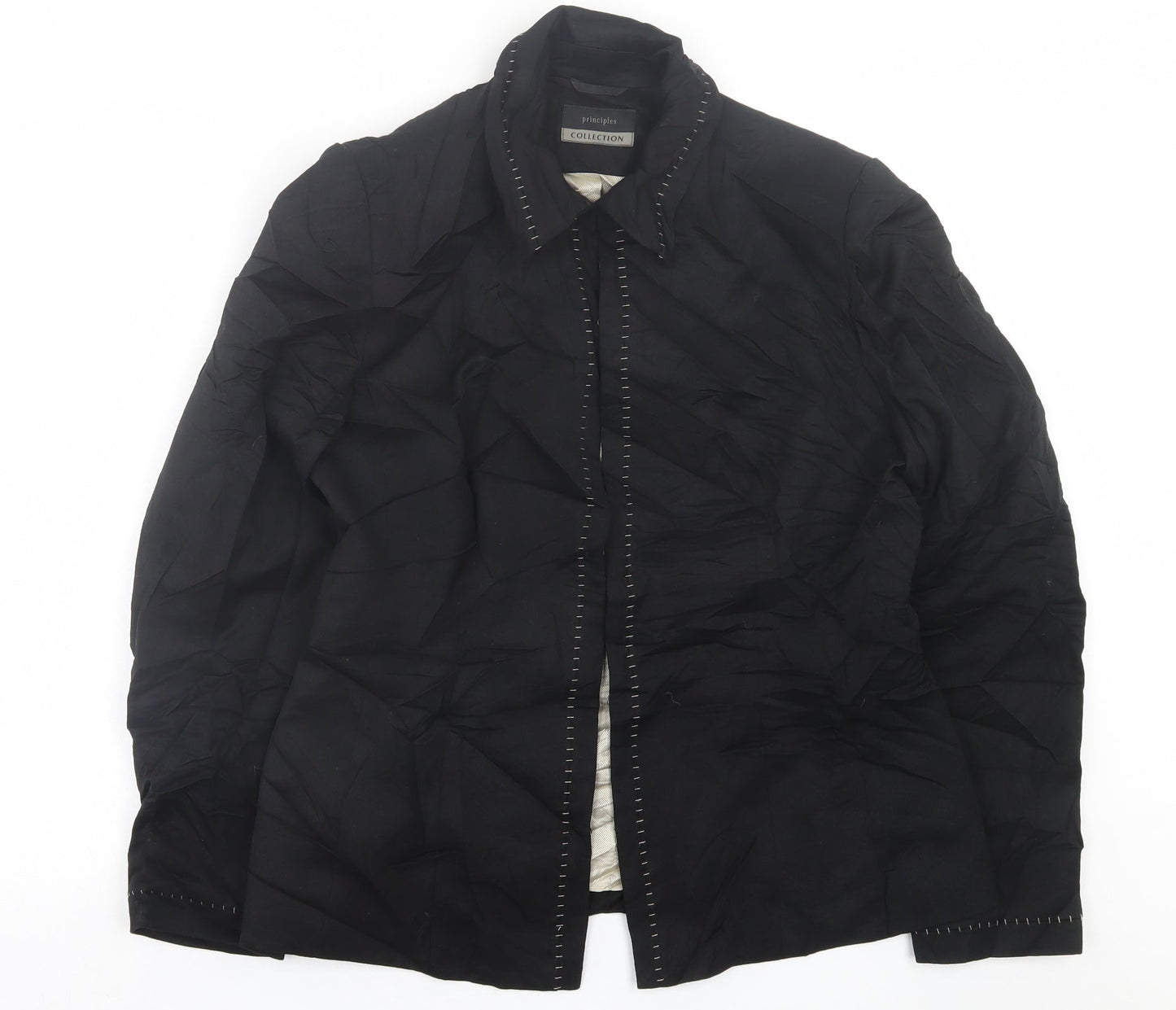 Principles Womens Black   Jacket Blazer Size 14  Hook & Eye