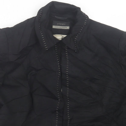 Principles Womens Black   Jacket Blazer Size 14  Hook & Eye