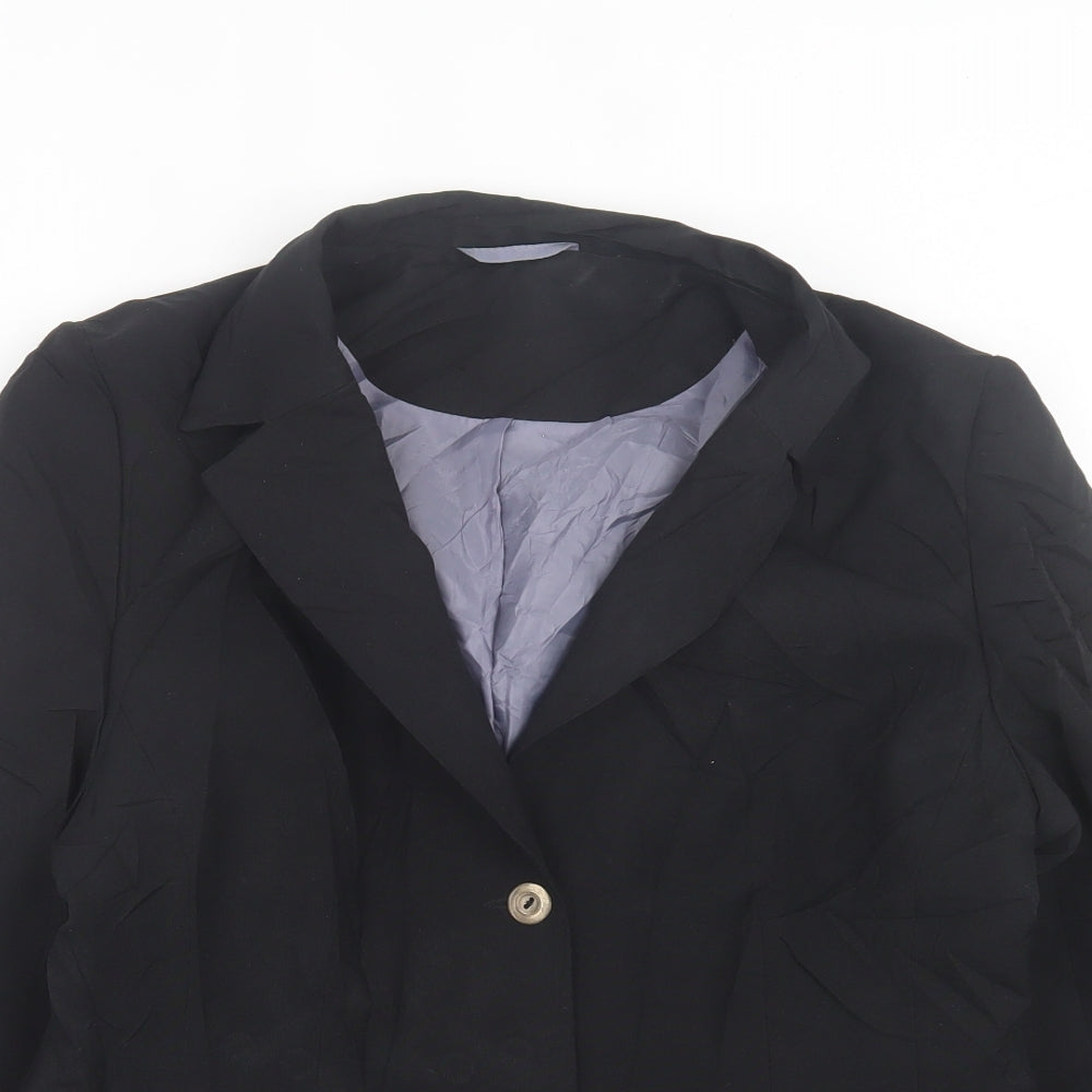 Womens UK Size 14 Essentials Black Jacket
