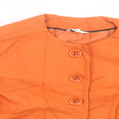Klass Womens Orange   Jacket Blazer Size 16  Button
