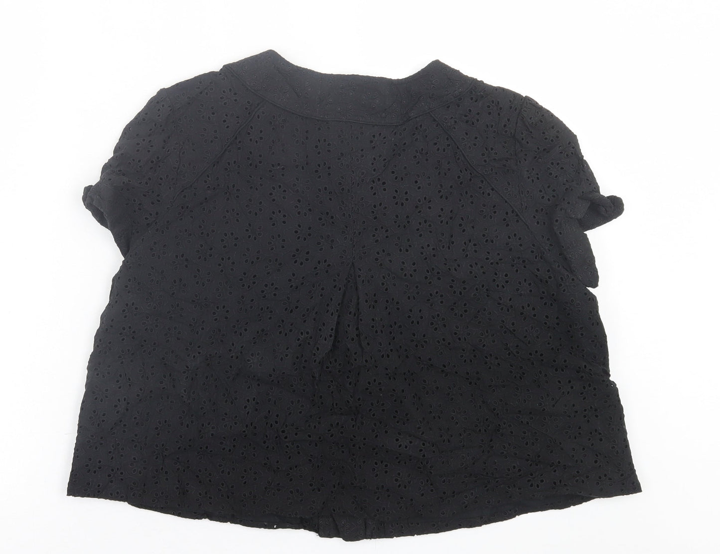 Papaya Womens Black Floral  Jacket Blazer Size 16  Button