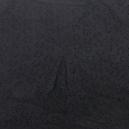 Papaya Womens Black Floral  Jacket Blazer Size 16  Button