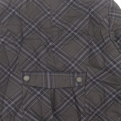 Minuet Womens Grey Plaid  Jacket Blazer Size 16  Button