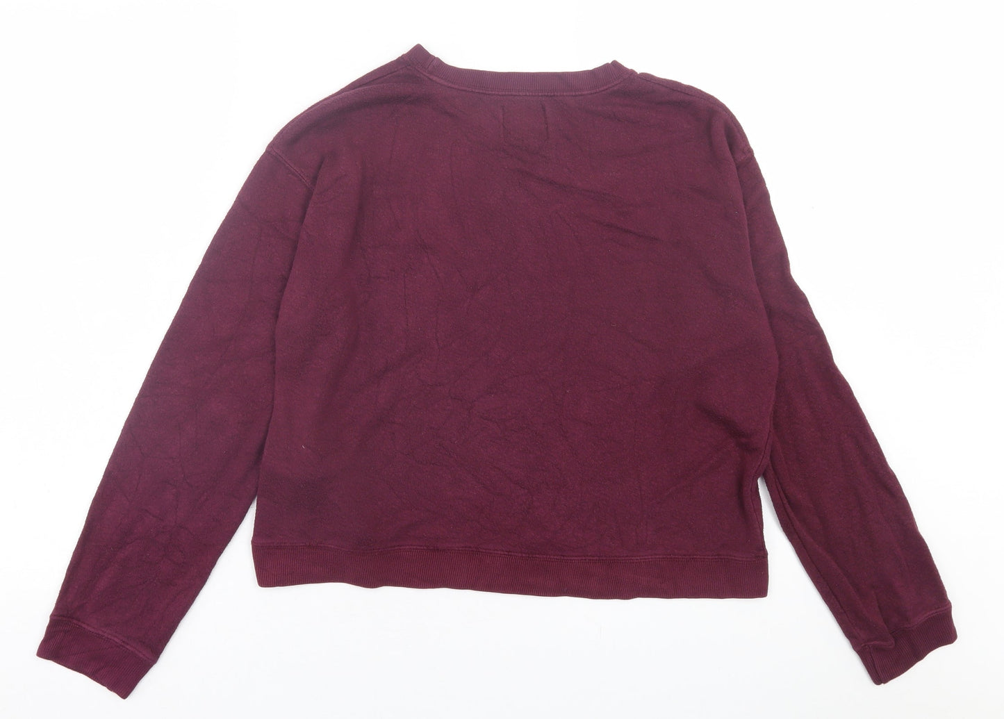 Womens UK Size M Pull&Bear Purple Pullover Sweatshirt