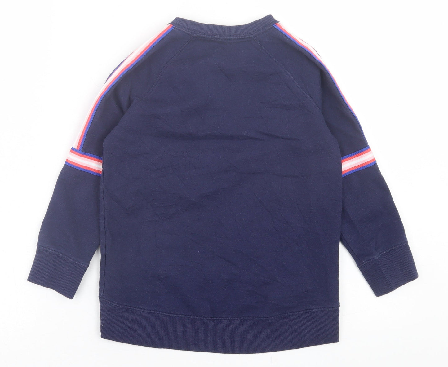 Old Navy Girls Blue Striped Cotton Pullover Sweatshirt Size 6-7 Years  Pullover