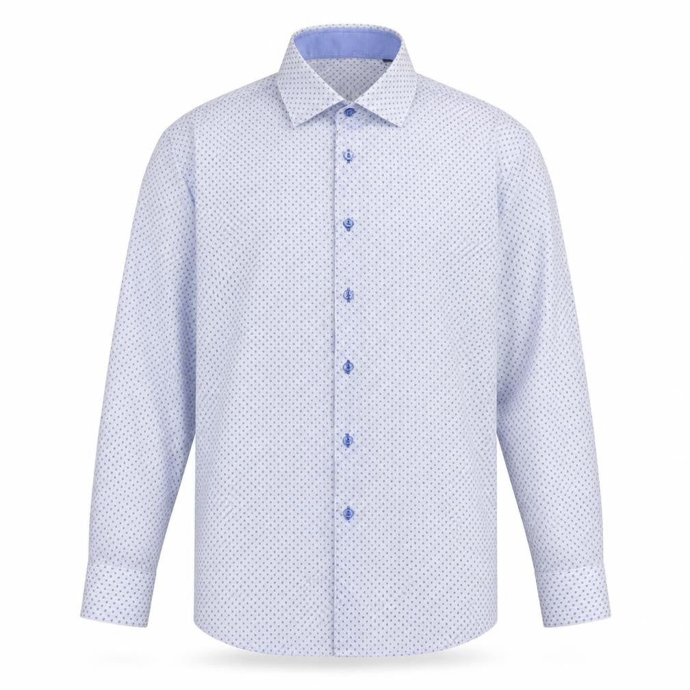 Mens UK Size XL Pope Blue  Button-Up Long Sleeve Casual Shirt