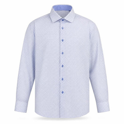 Mens UK Size XL Pope Blue  Button-Up Long Sleeve Casual Shirt