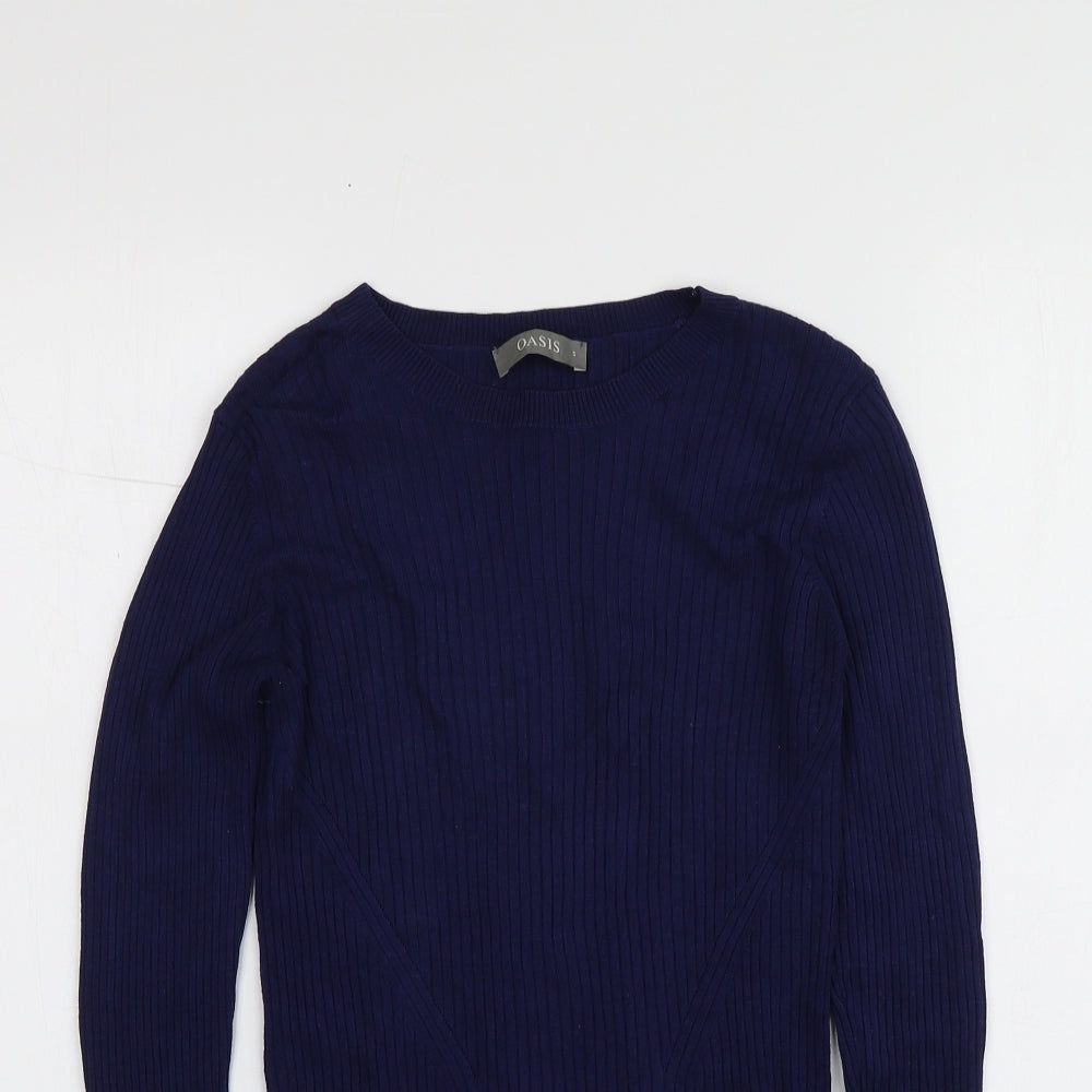 Womens UK Size S Oasis Blue Pullover Jumper