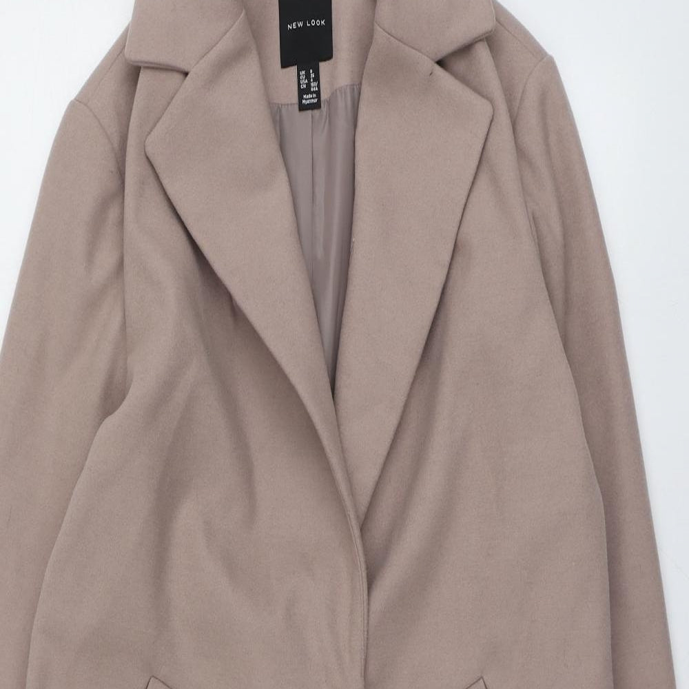 Womens UK Size 8 New Look Pink Overcoat