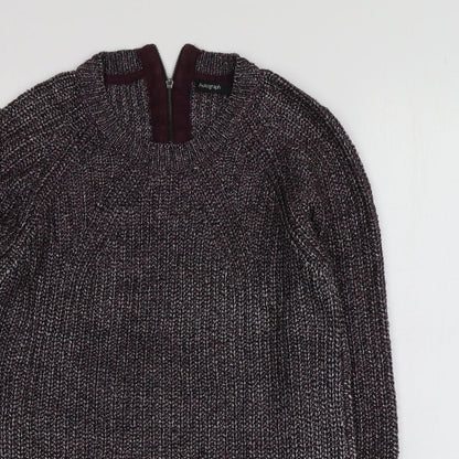 Autograph Womens Purple Round Neck  Polyamide Pullover Jumper Size 12