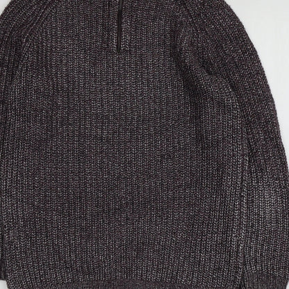 Autograph Womens Purple Round Neck  Polyamide Pullover Jumper Size 12