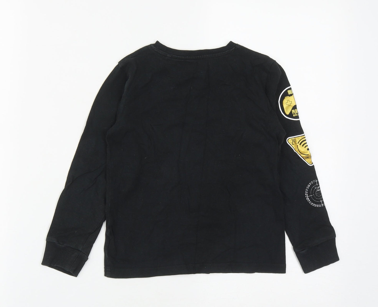 NEXT Boys Black  Cotton Pullover Sweatshirt Size 6 Years   - Game on