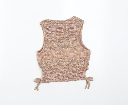 Matalan Girls Multicoloured  Polyester Basic Tank Size 13 Years Round Neck