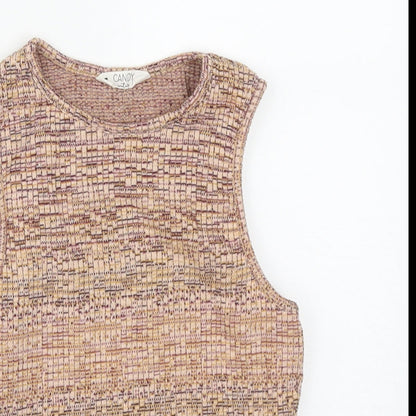 Matalan Girls Multicoloured  Polyester Basic Tank Size 13 Years Round Neck