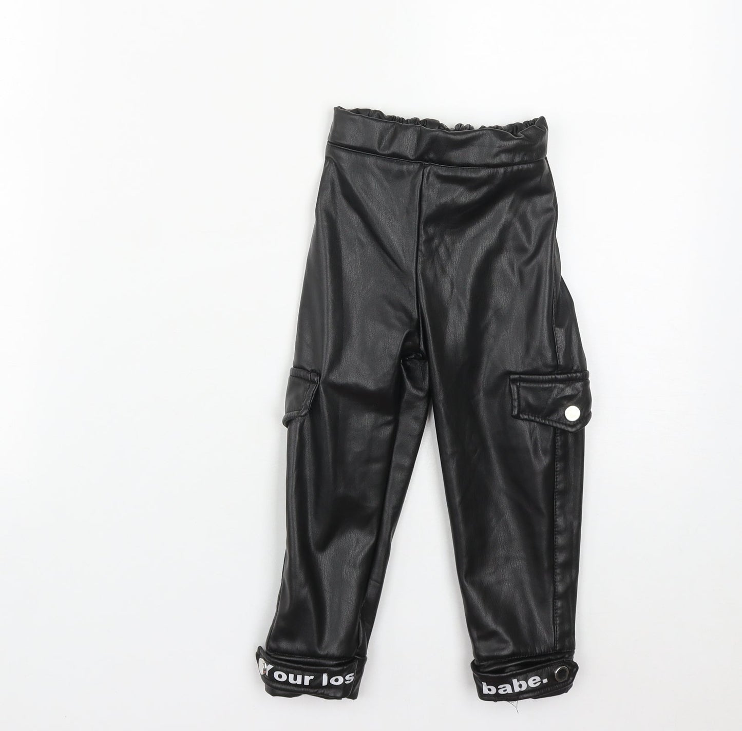 Bordo  Girls Black  Polyamide Cargo Trousers Size 3 Years  Regular